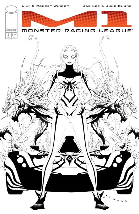 M1 MONSTER RACING LEAGUE #1 CVR E INC 1:50 JAE LEE B&W VAR -- [06-10-26]