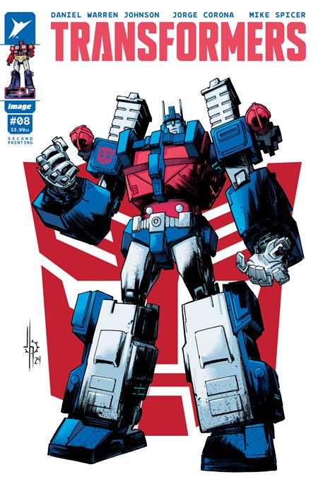 TRANSFORMERS #8 Second Printing Cvr B Jason Howard Autobot Var-- [Expected In Stock Date : 10-09-24]