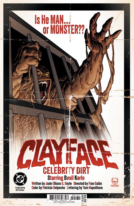CLAYFACE CELEBRITY DIRT #1 (OF 6) CVR C DAVE JOHNSON CARD STOCK VAR -- [07-08-26]