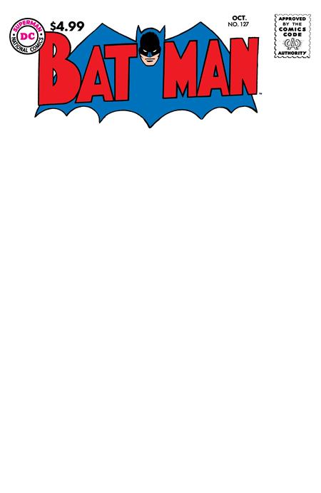 BATMAN #127 FACSIMILE EDITION CVR B BLANK CARD STOCK VAR -- [Expected In Stock Date : 07-01-26]