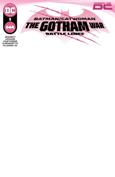 BATMAN CATWOMAN THE GOTHAM WAR BATTLE LINES #1 (ONE SHOT) CVR D BLANK CARD STOCK VAR - 08/29/23