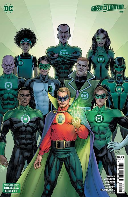 GREEN LANTERN #15 CVR D NICOLA SCOTT ARTIST SPOTLIGHT CARD STOCK VAR (ABSOLUTE POWER) STOCK DATE: 09-11-24