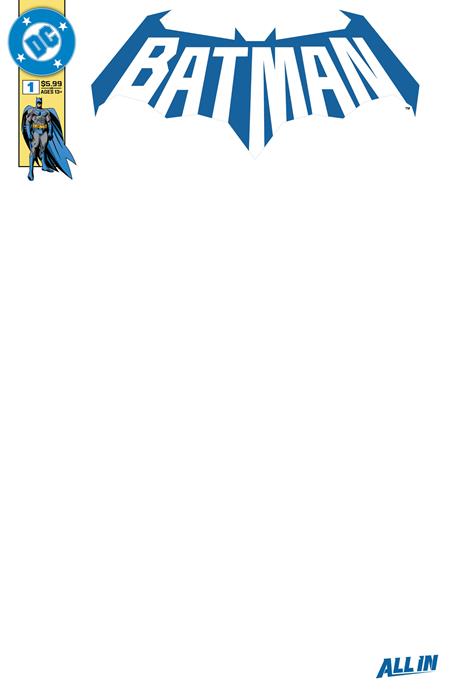 BATMAN #1 CVR K BLANK CARD STOCK VAR  -- [Expected In Stock Date : 09-03-25 ]
