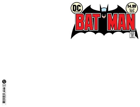 BATMAN #251 FACSIMILE EDITION CVR B BLANK CARD STOCK VAR -- [9/9/2026 ]