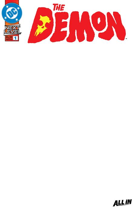 DEMON #1 CVR F BLANK CARD STOCK VAR -- [10-07-26 ]