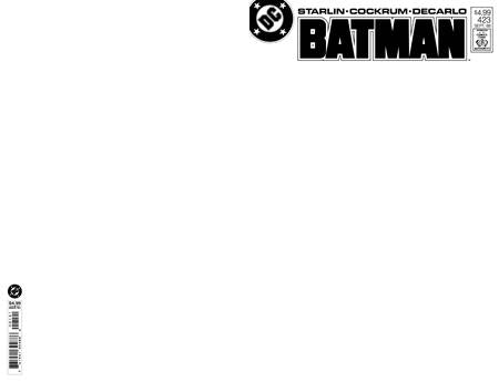 BATMAN #423 FACSIMILE EDITION CVR B BLANK CARD STOCK VAR -- [10-07-26 ]
