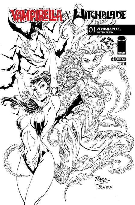 VAMPIRELLA X WITCHBLADE SPECIAL #1 (ONE SHOT) CVR Q INC 1:7 JOHN ROYLE LINE ART TRADE DRESS VAR -- [9/30/2026 ]