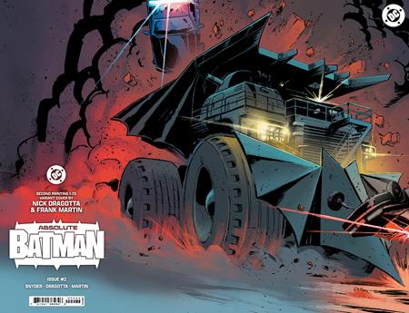 ABSOLUTE BATMAN #2 Second Printing Cvr D Inc 1:25 Nick Dragotta Batmobile Wraparound Card Stock Var -- [Expectected In Stock Date : 12-25-24]