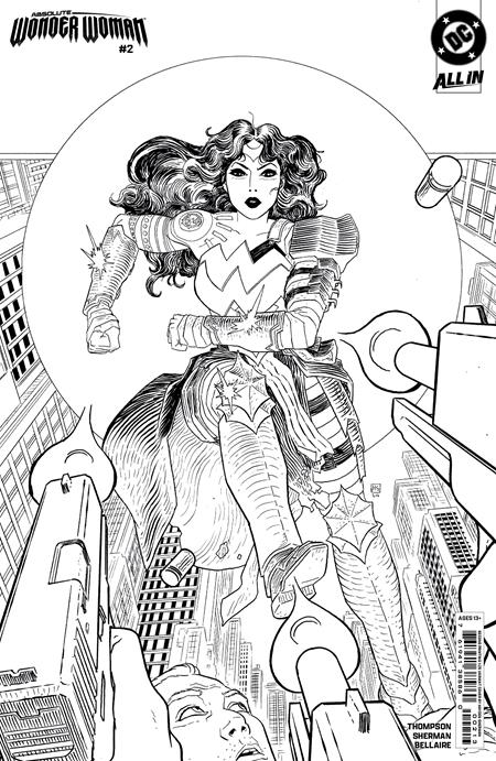 ABSOLUTE WONDER WOMAN #2 Second Printing Cvr D Inc 1:25 Hayden Sherman Inks Card Stock Var -- [Expected In Stock Date : 01-22-25]