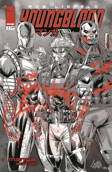 YOUNGBLOOD #1 (2025) CVR M ROB LIEFELD MANGA B&W VAR -- [Expected In Stock Date : 11-12-25]