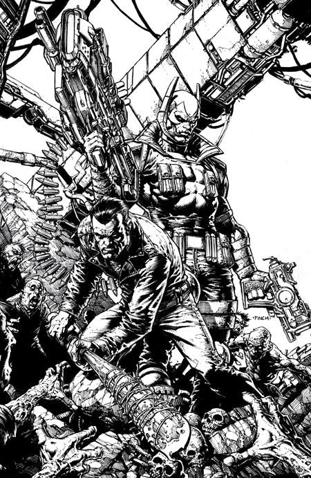 WALKING DEAD DELUXE #124 CVR E DAVID FINCH YOUNGBLOOD TEAM UP B&W VIRGIN VAR (MR) -- [Expected In Stock Date : 11-05-25]
