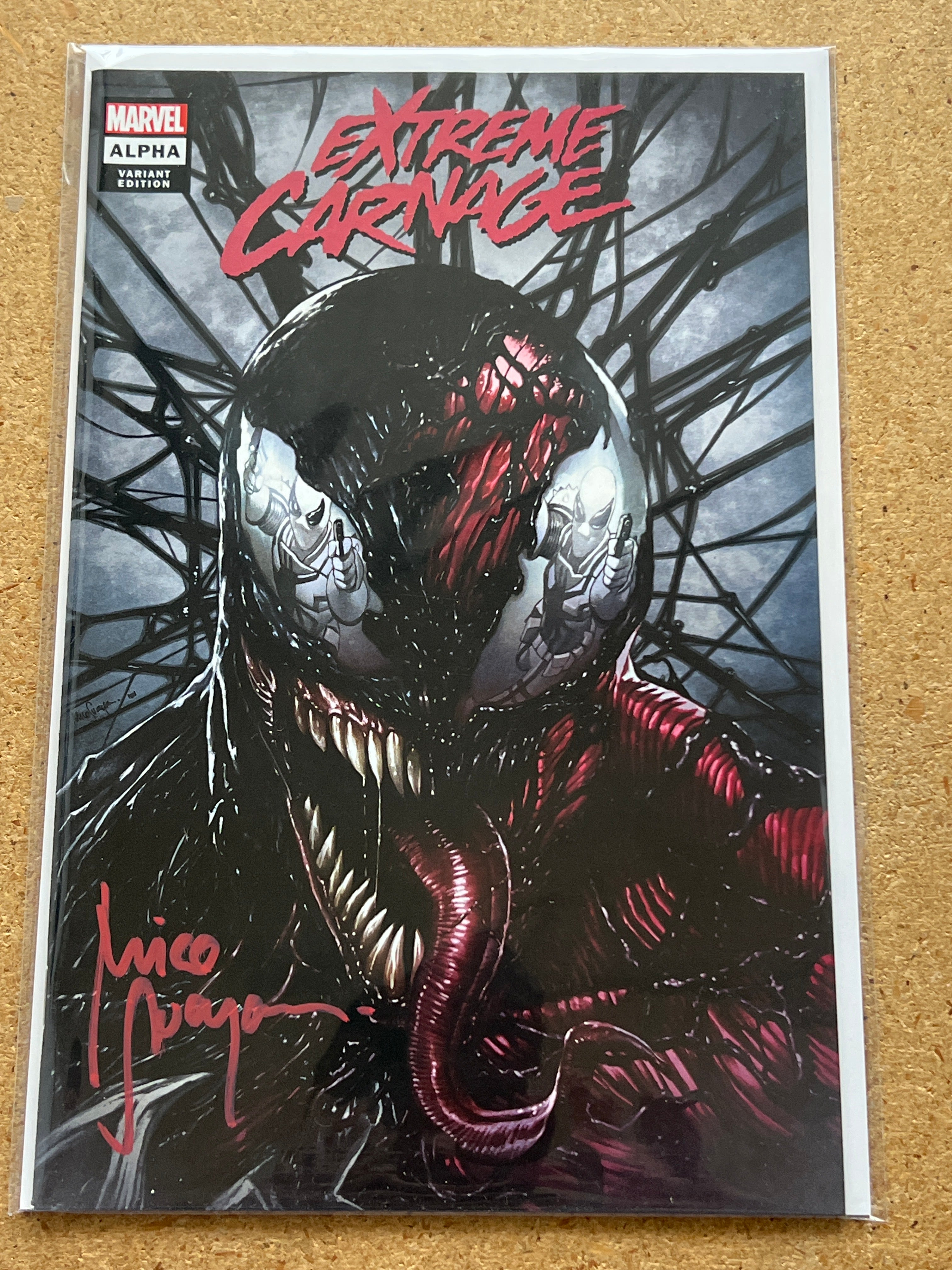 EXTREME CARNAGE ALPHA #1 SIGNED BY MICO SUAYAN WITH COA (SS 2)