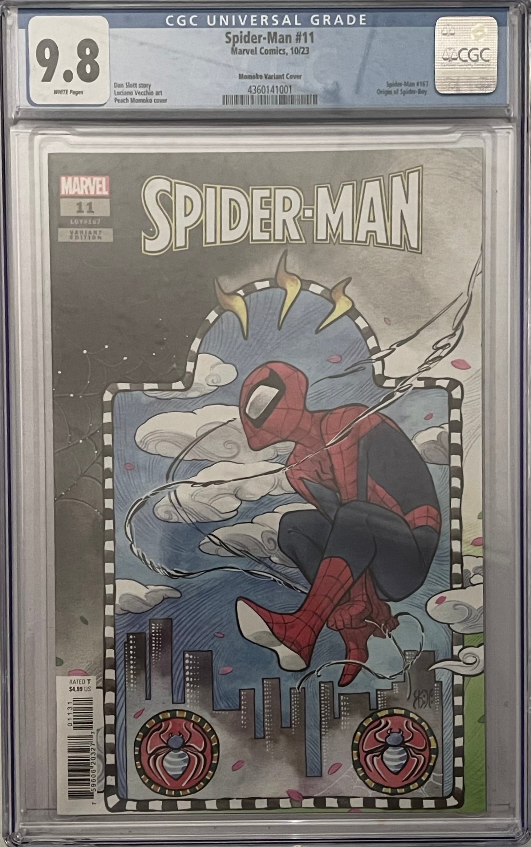 SPIDER-MAN #11 PEACH MOMOKO VARIANT CGC 9.8 (IN STOCK) C43