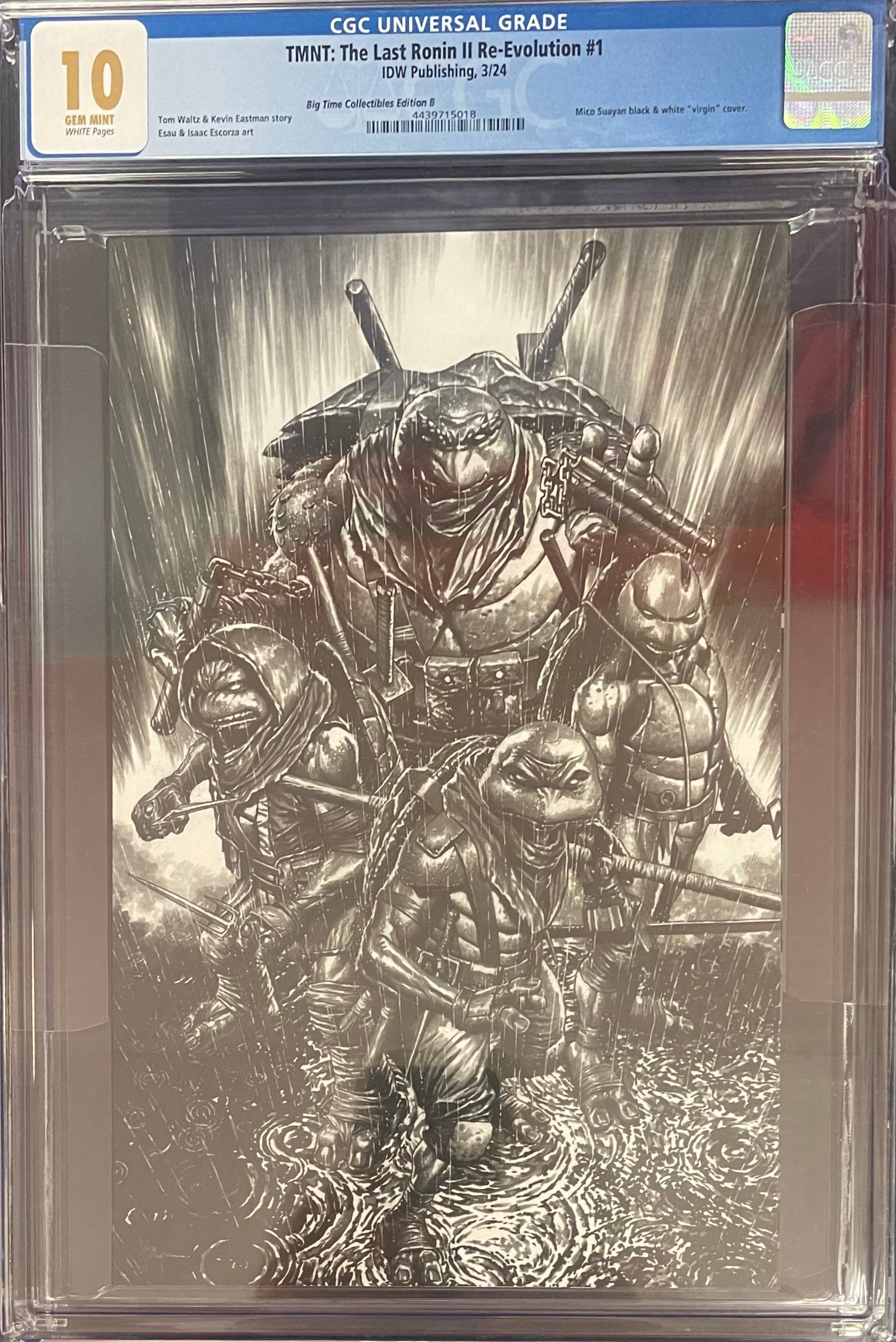 TMNT THE LAST RONIN RE-EVOLUTION #1 MICO SUAYAN EXCLUSIVE SKETCH VARIANT CGC 10 GEM MINT (IN STOCK) C41