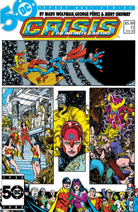 CRISIS ON INFINITE EARTHS #11 FACSIMILE EDITION CVR B GEORGE PEREZ FOIL VAR -- [Expected In Stock Date : 02-19-25]