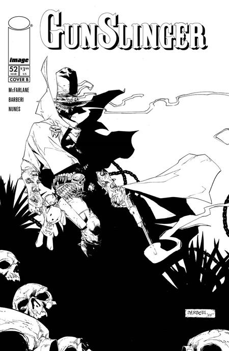 GUNSLINGER SPAWN #52 CVR B CARLO BARBERI VIRGIN BW VAR -- [03-25-26]