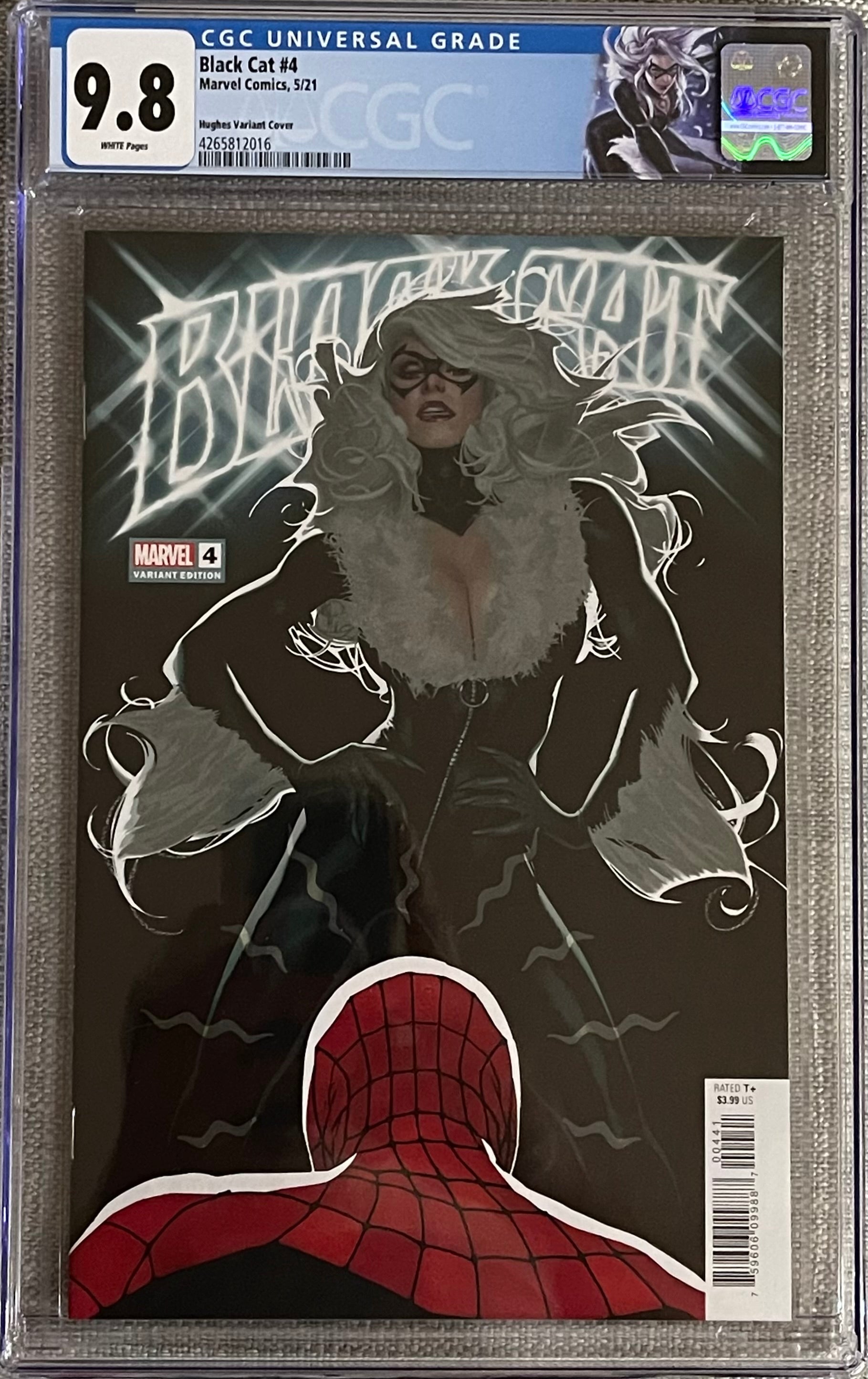 BLACK CAT #4 1:25 ADAM HUGHES VARIANT CGC 9.8 W/BLACK CAT CUSTOM LABEL (C108)