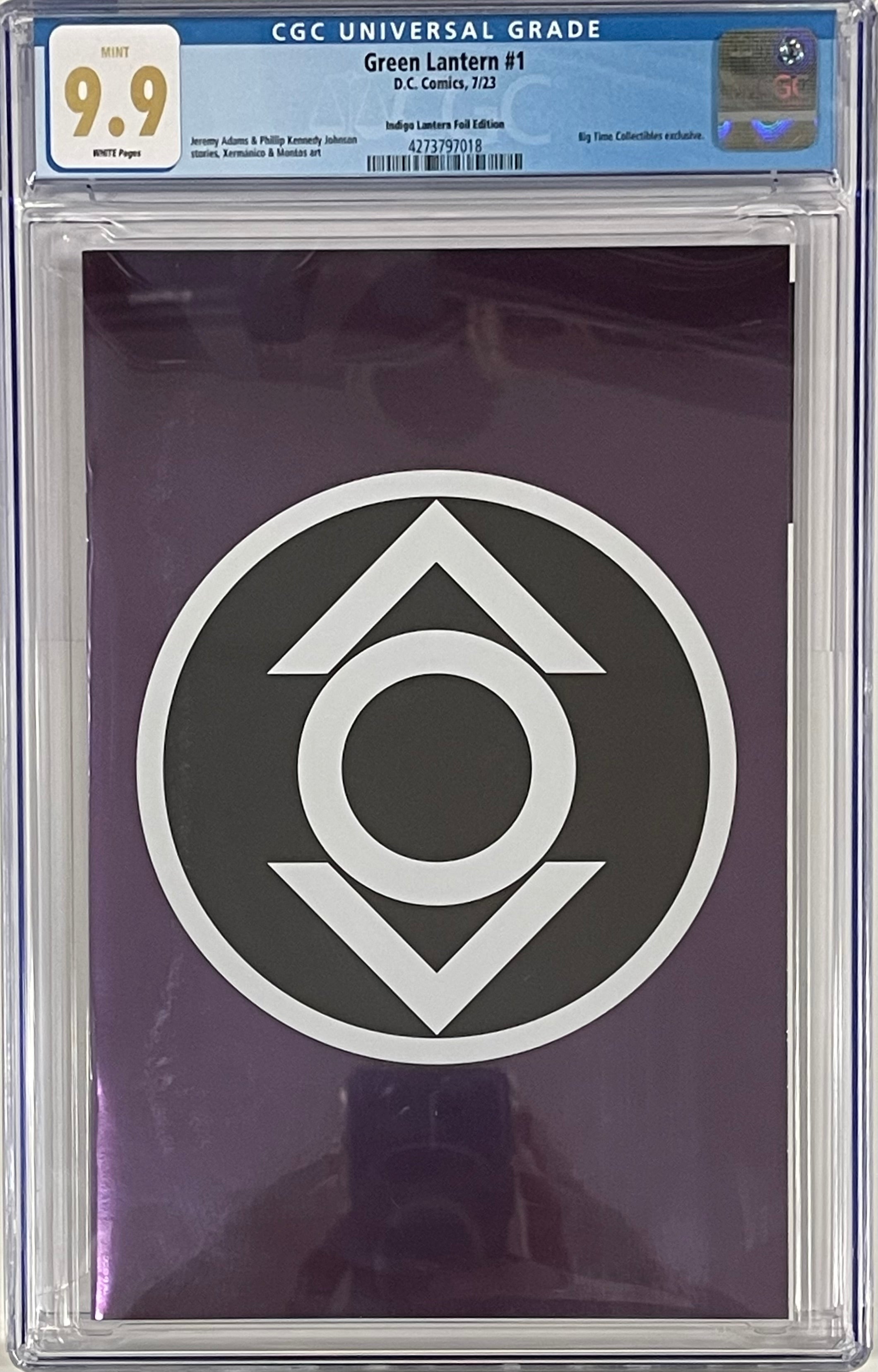 GREEN LANTERN #1 INDIGO LANTERN FOIL EDITION CGC 9.9 MINT (C101)