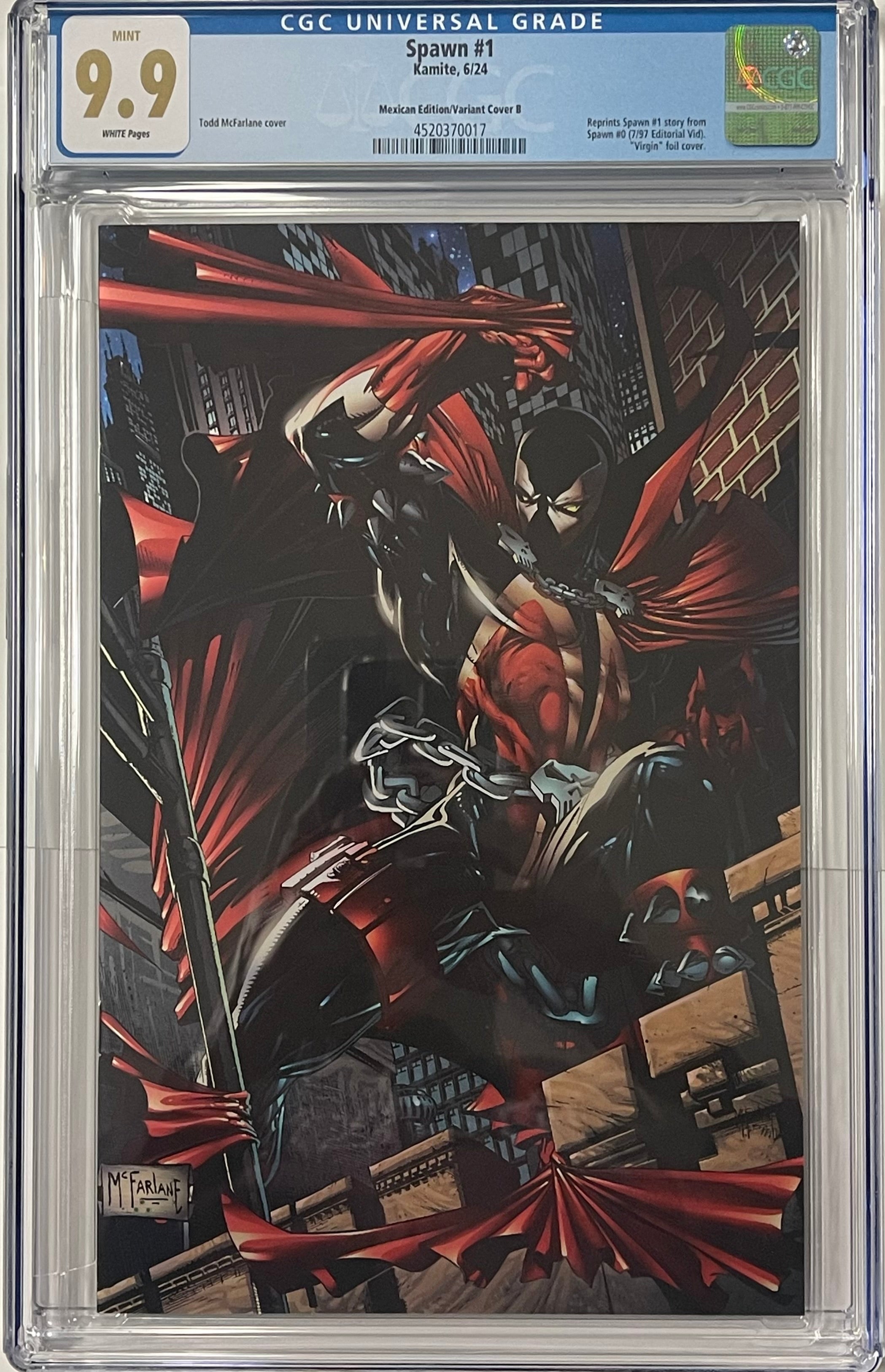 SPAWN #1 TODD MCFARLANE FOIL EDITION CGC 9.9 MINT (C115)