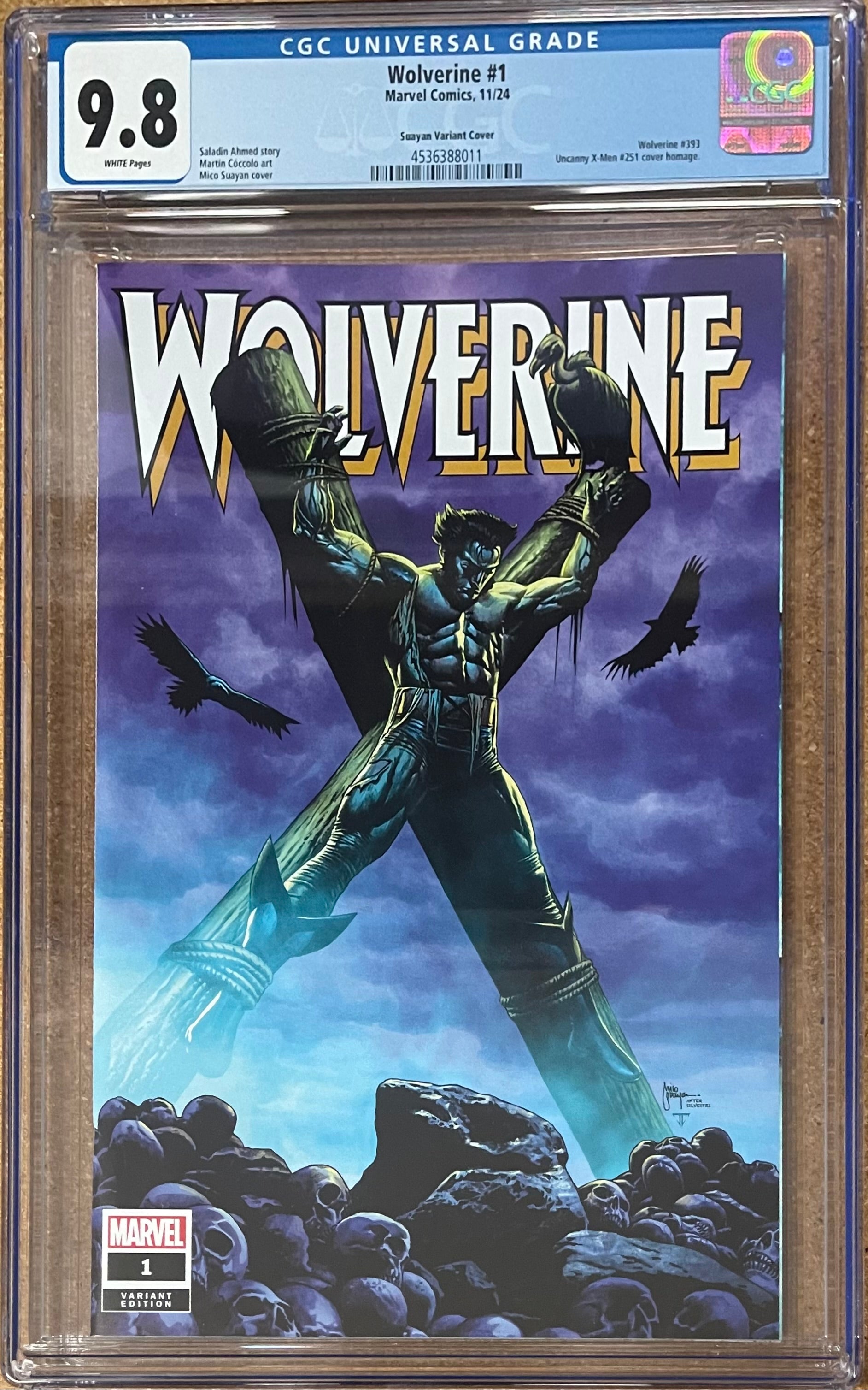 WOLVERNE #1 MICO SUAYAN EXCLUSIVE VARIANT CGC 9.8 (IN STOCK) C63