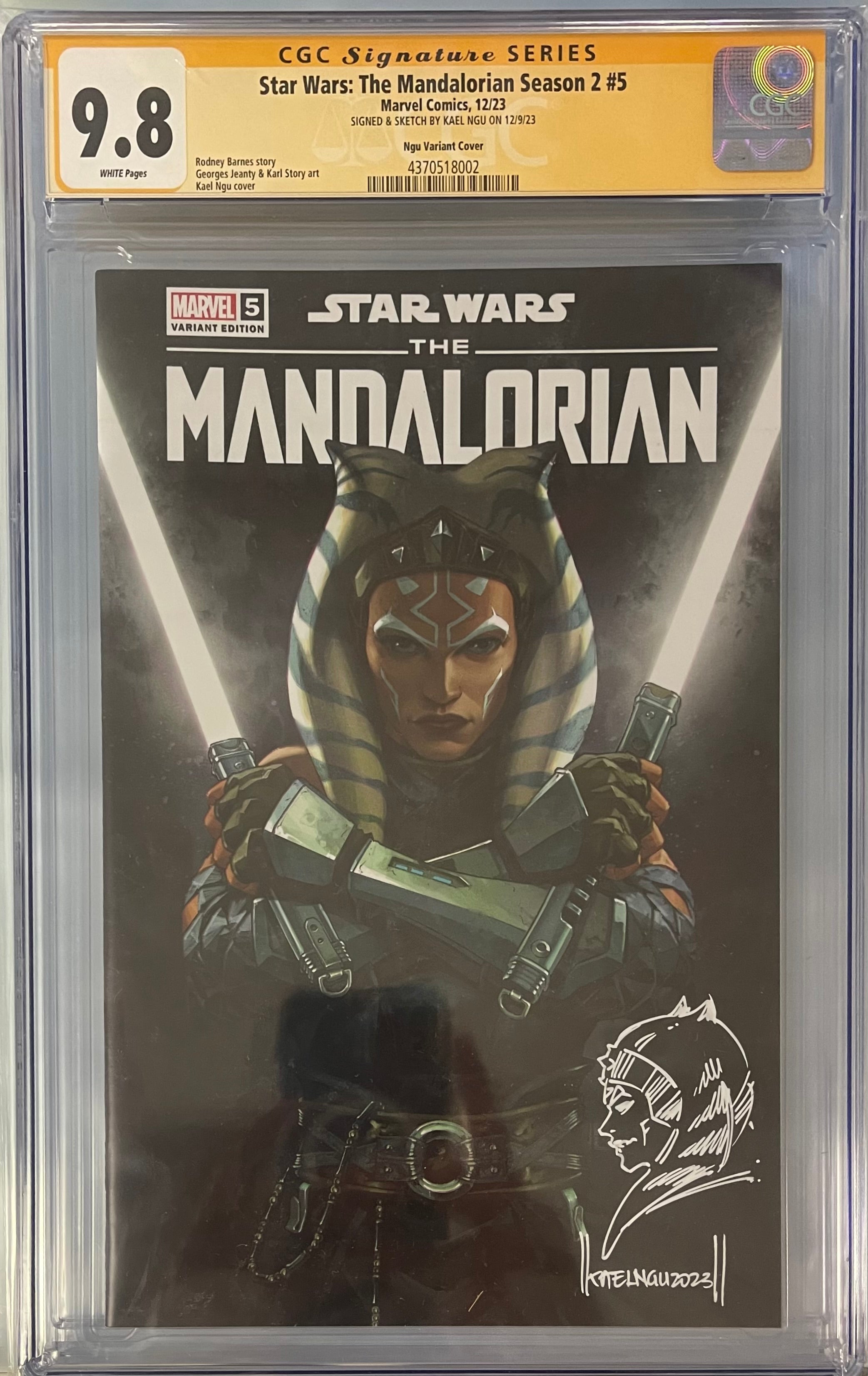 STAR WARS MANDALORIAN #5 KAEL NGU VARIANT SIGNED & REMARQUED CGC 9.8 (IN STOCK) C47