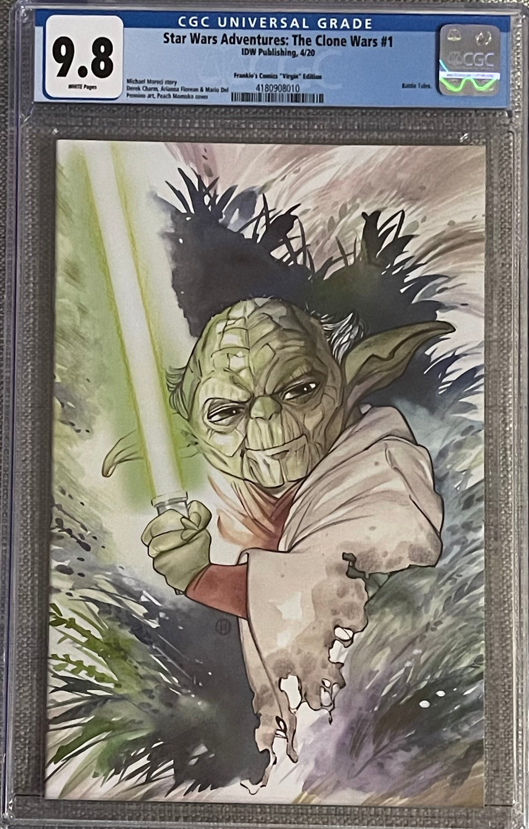 STAR WARS ADVENTURES: THE CLONE WARS #1 PEACH MOMOKO EXCLUSIVE VIRGIN VARIANT CGC 9.8 (C109)