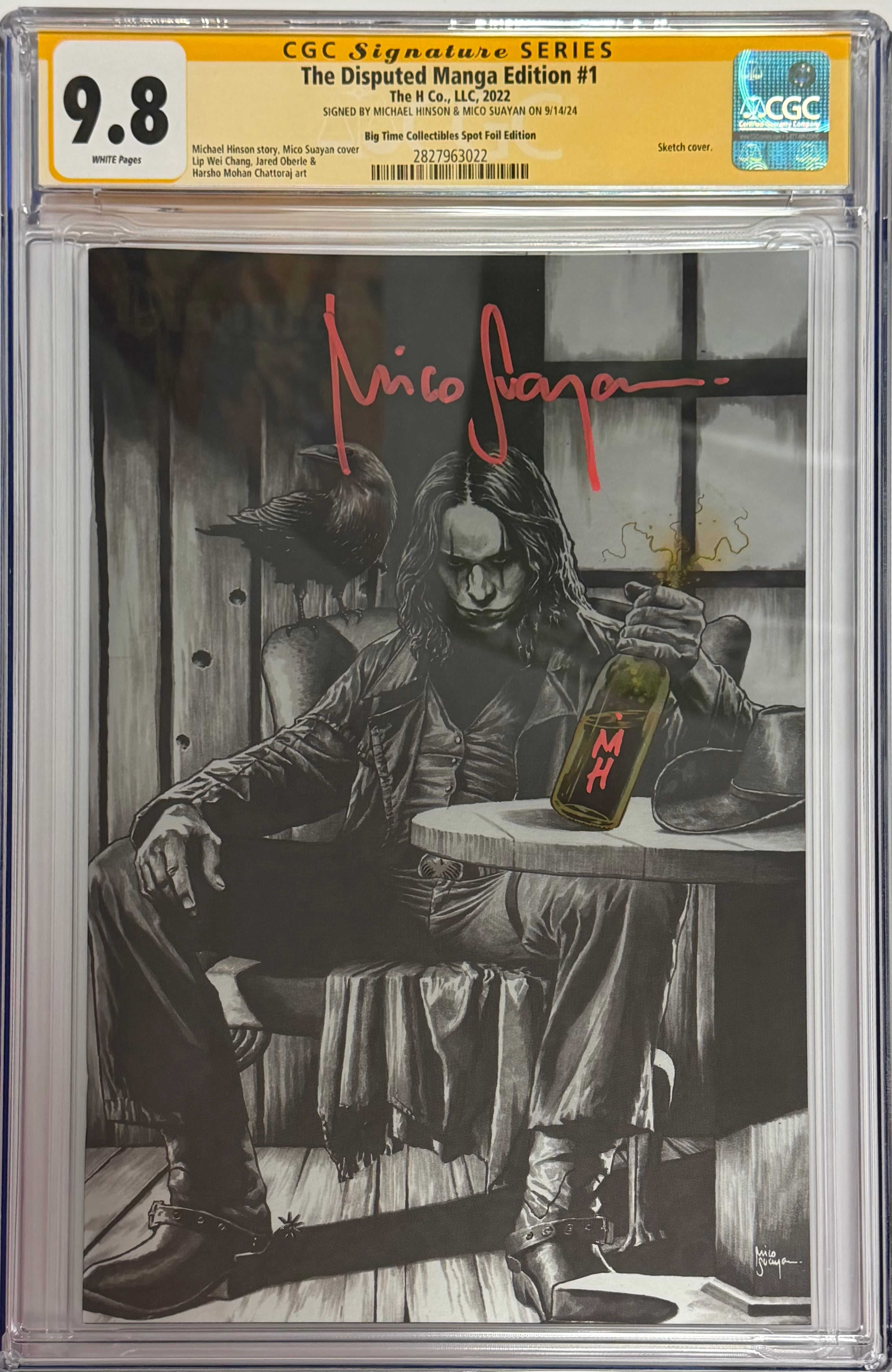 DISPUTED MANGA EDITION #1 MICO SUAYAN EXCLUSIVE SPOT FOIL EDITION DUAL SIGNED BY MICO SUAYAN & MICHAEL HINSON CGC 9.8 (IN STOCK) C62