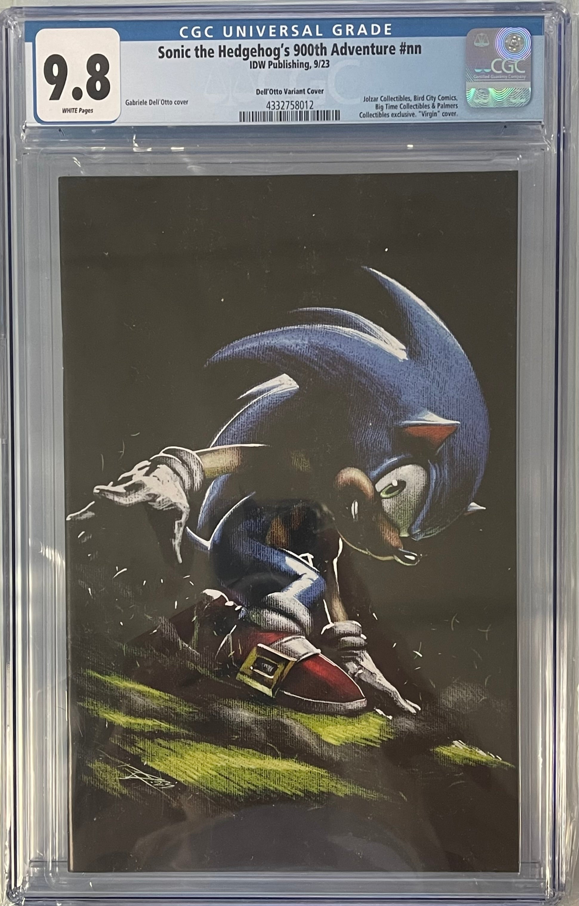 SONIC THE HEDGEHOG'S 900TH ADVENTURE VIRGIN VARIANT CGC 9.8 (IN STOCK) C46