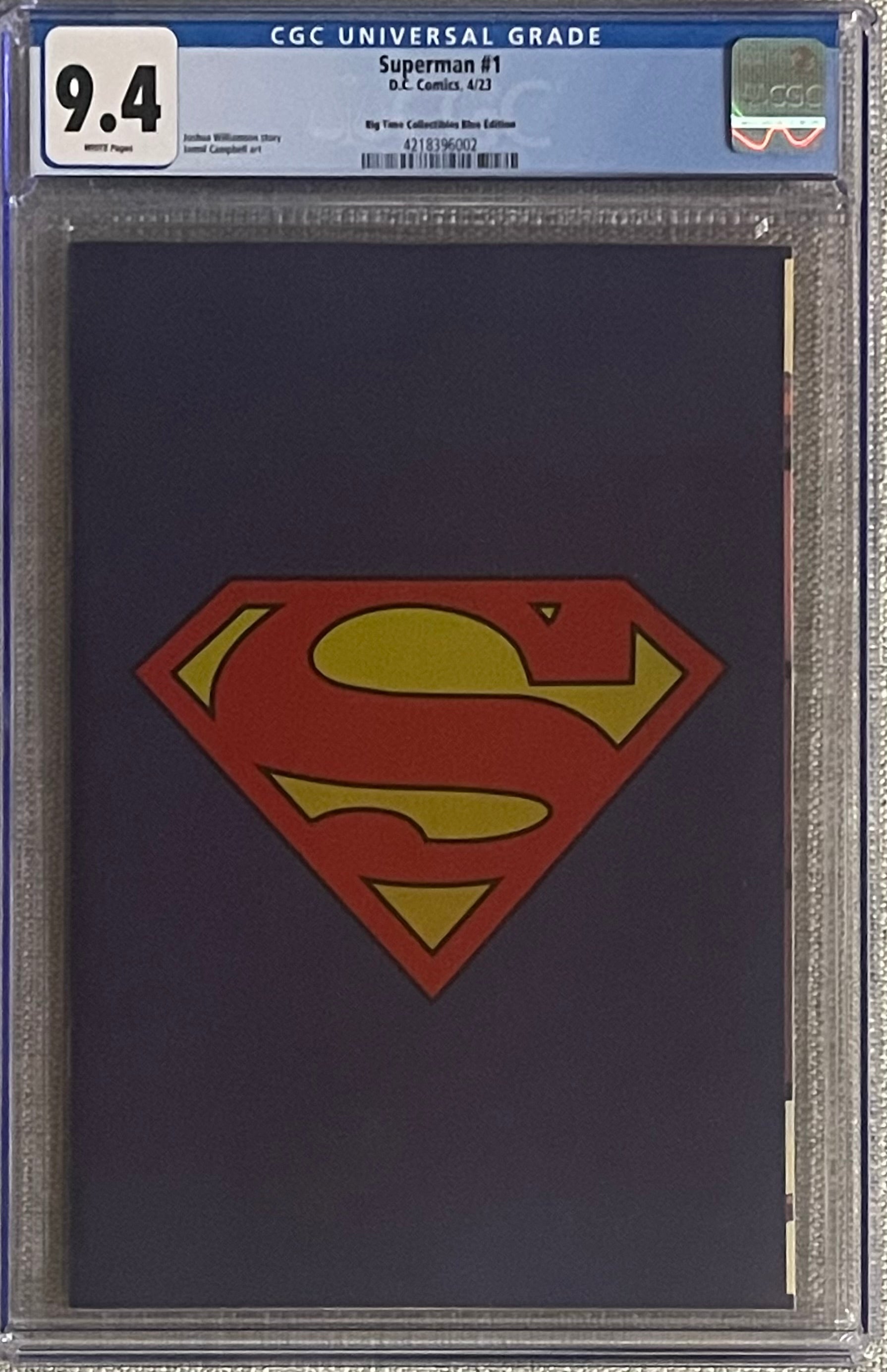 SUPERMAN #1 CLASSIC BLUE FOIL EDITION CGC 9.4 (C112)