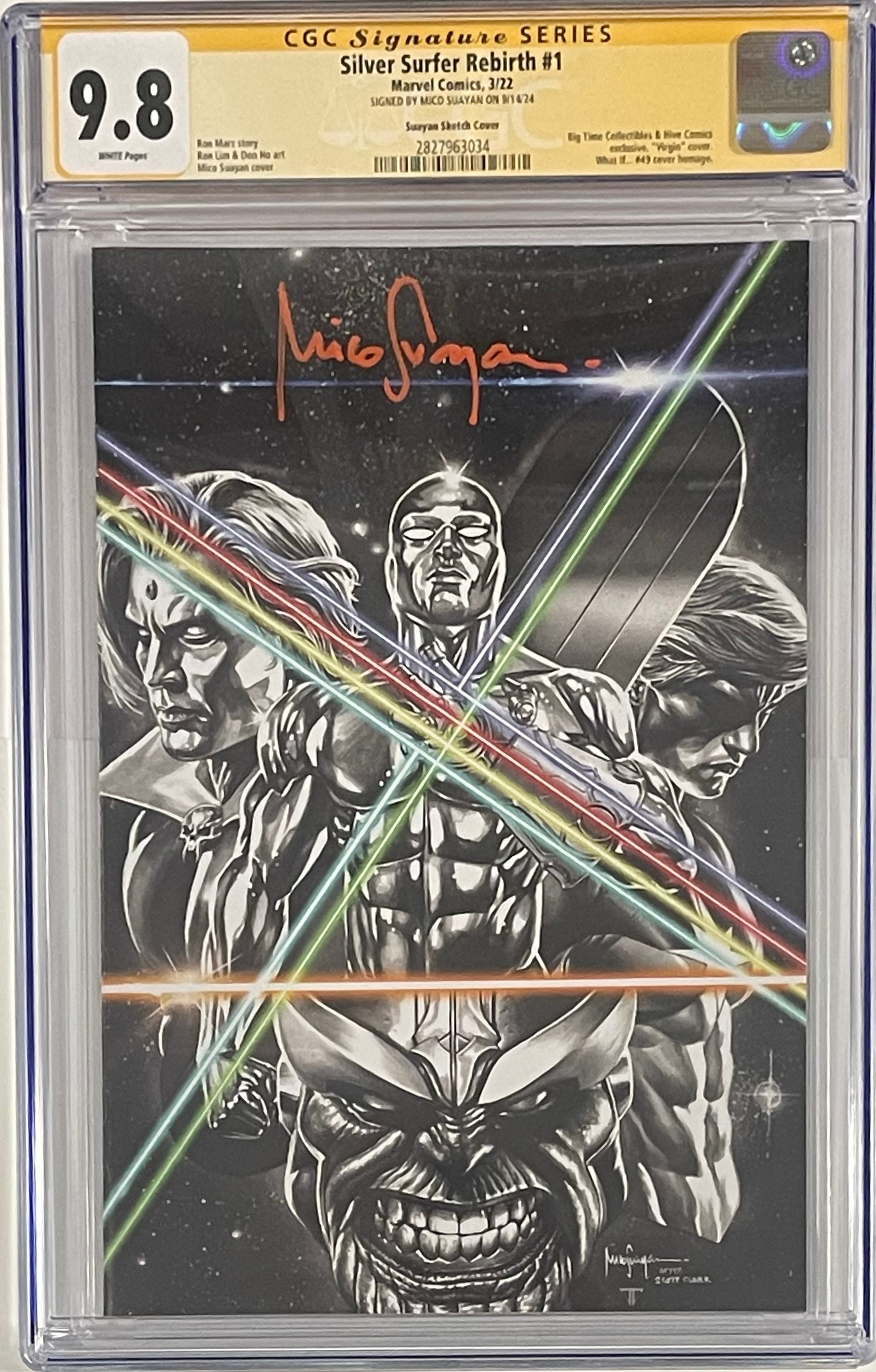 SILVER SURFER REBIRTH #1 MICO SUAYAN SKETCH EDITION SIGNED BY MICO SUAYAN CGC 9.8 (C106)