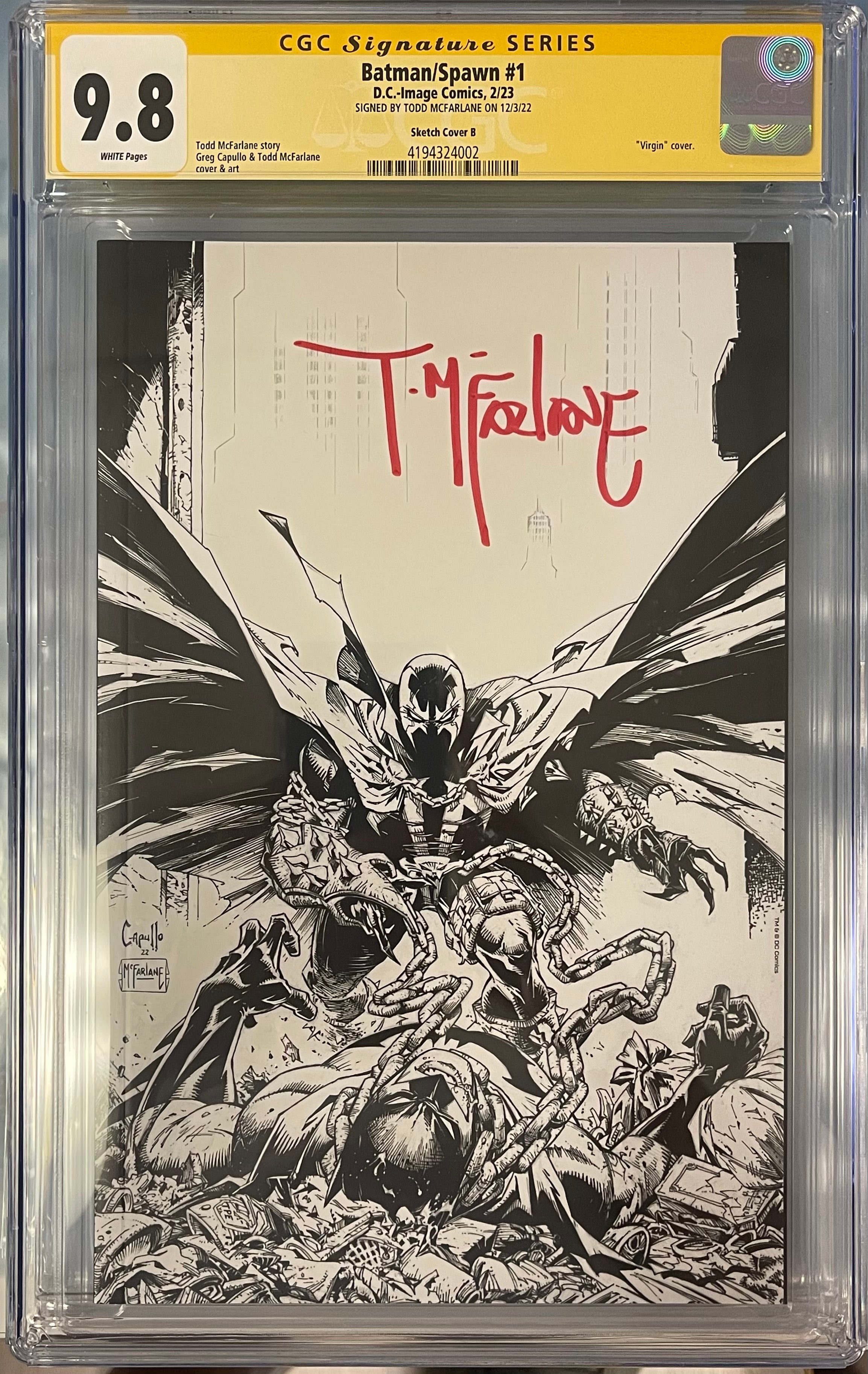 BATMAN SPAWN #1 1:666 TODD MCFARLANE SIGNED VARIANT CGC 9.8 (IN STOCK) C47