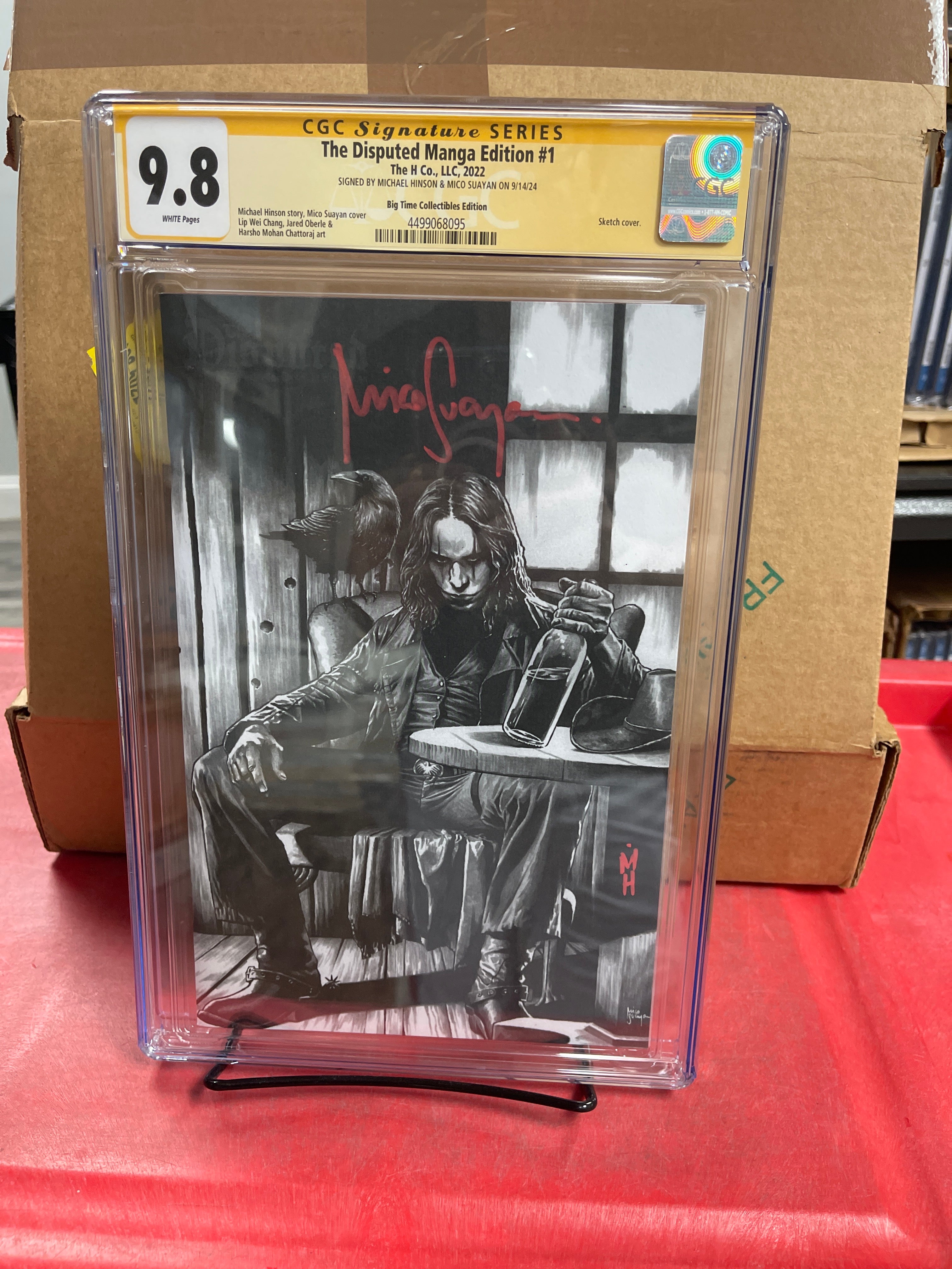 DISPUTED MANGA EDITION #1 SIGNED BY MICHAEL HINSON & MICO SUAYAN CGC 9.8 W/OVERSIZE NUMBERED COA LIMITED TO 250 (C36)