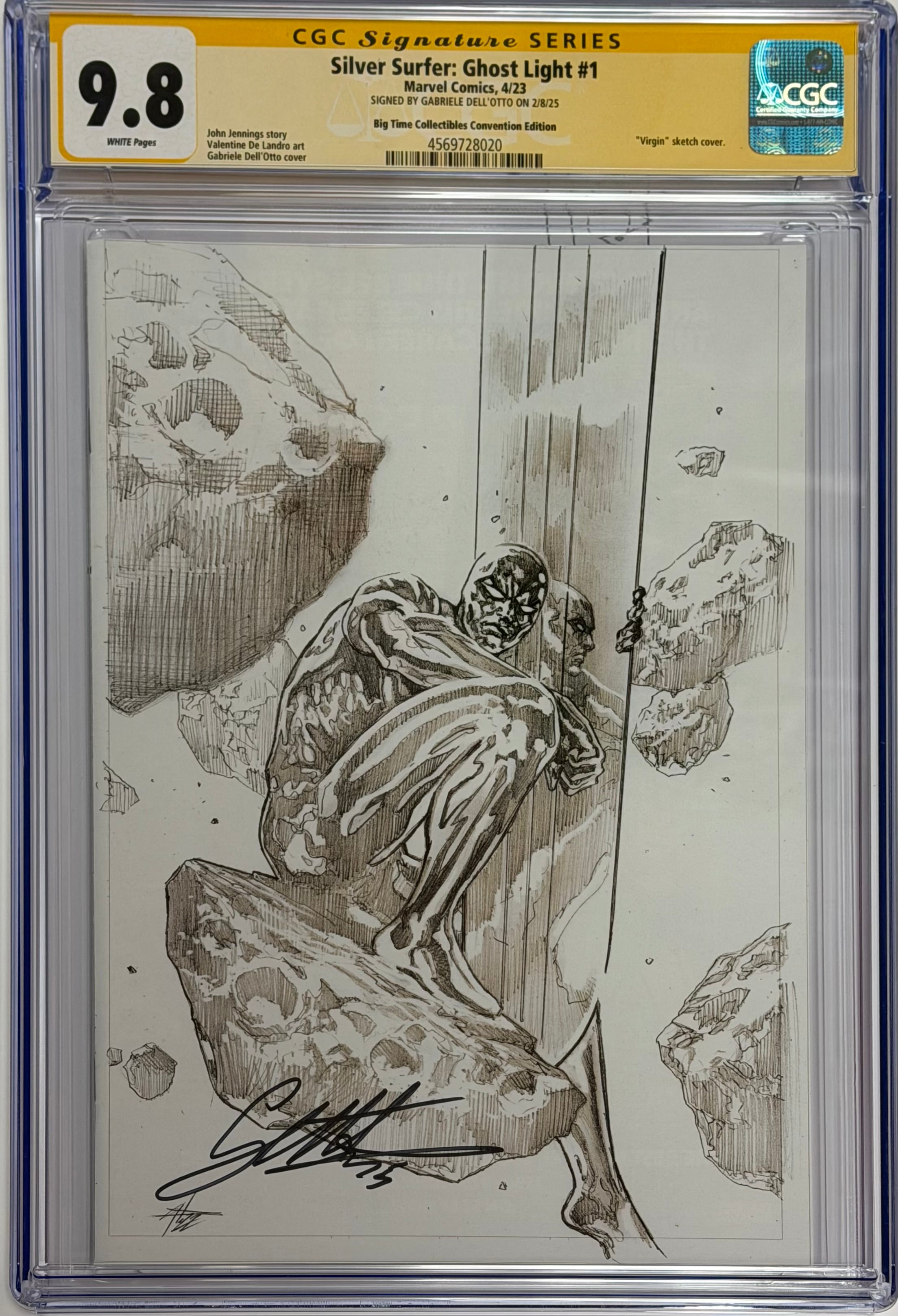 SILVER SURFER GHOST LIGHT #1 DELL'OTTO CONVENTION SKETCH EDITION SIGNED BY GABRIELE DELL'OTTO CGC 9.8 (IN STOCK) C66