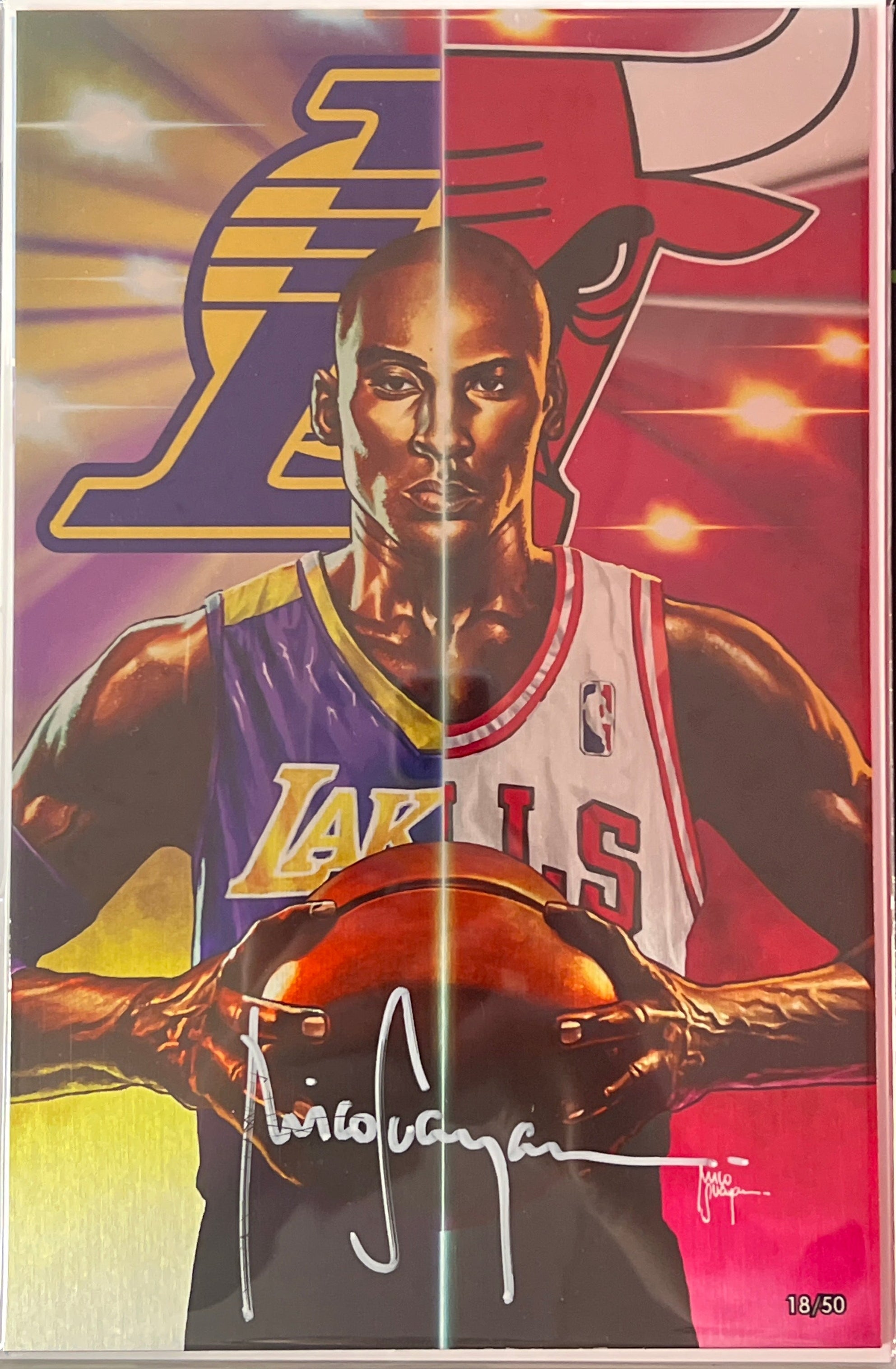 FAME: MICHAEL JORDAN #1 MICO SUAYAN NYCC EXCLUSIVE KOBE BRYANT VIR FOIL SIGNED BY MICO SUAYAN WITH COA (SS12)