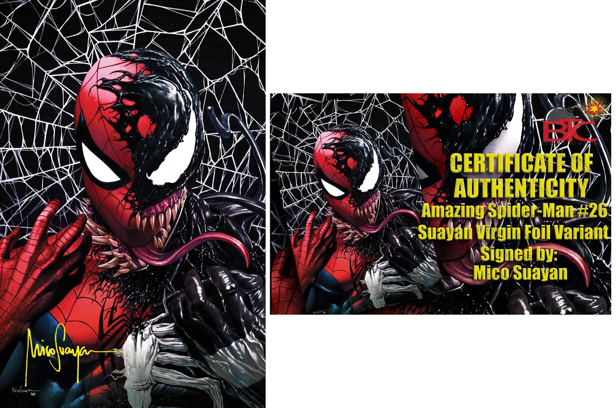 AMAZING SPIDER-MAN 26 MICO SUAYAN EXCLUSIVE VIRGIN FOIL VARIANT OPTIONS