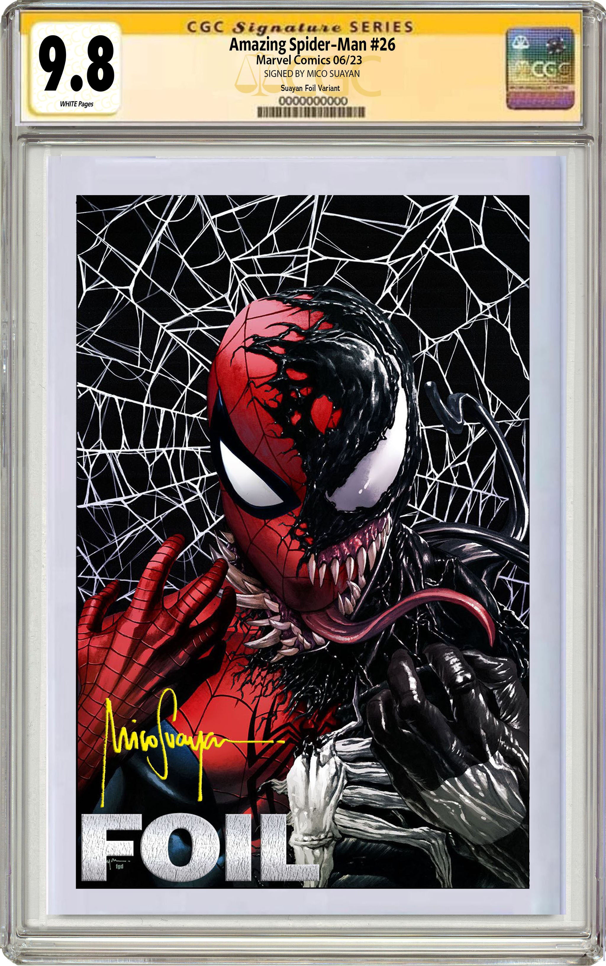 AMAZING SPIDER-MAN 26 MICO SUAYAN EXCLUSIVE VIRGIN FOIL VARIANT OPTIONS