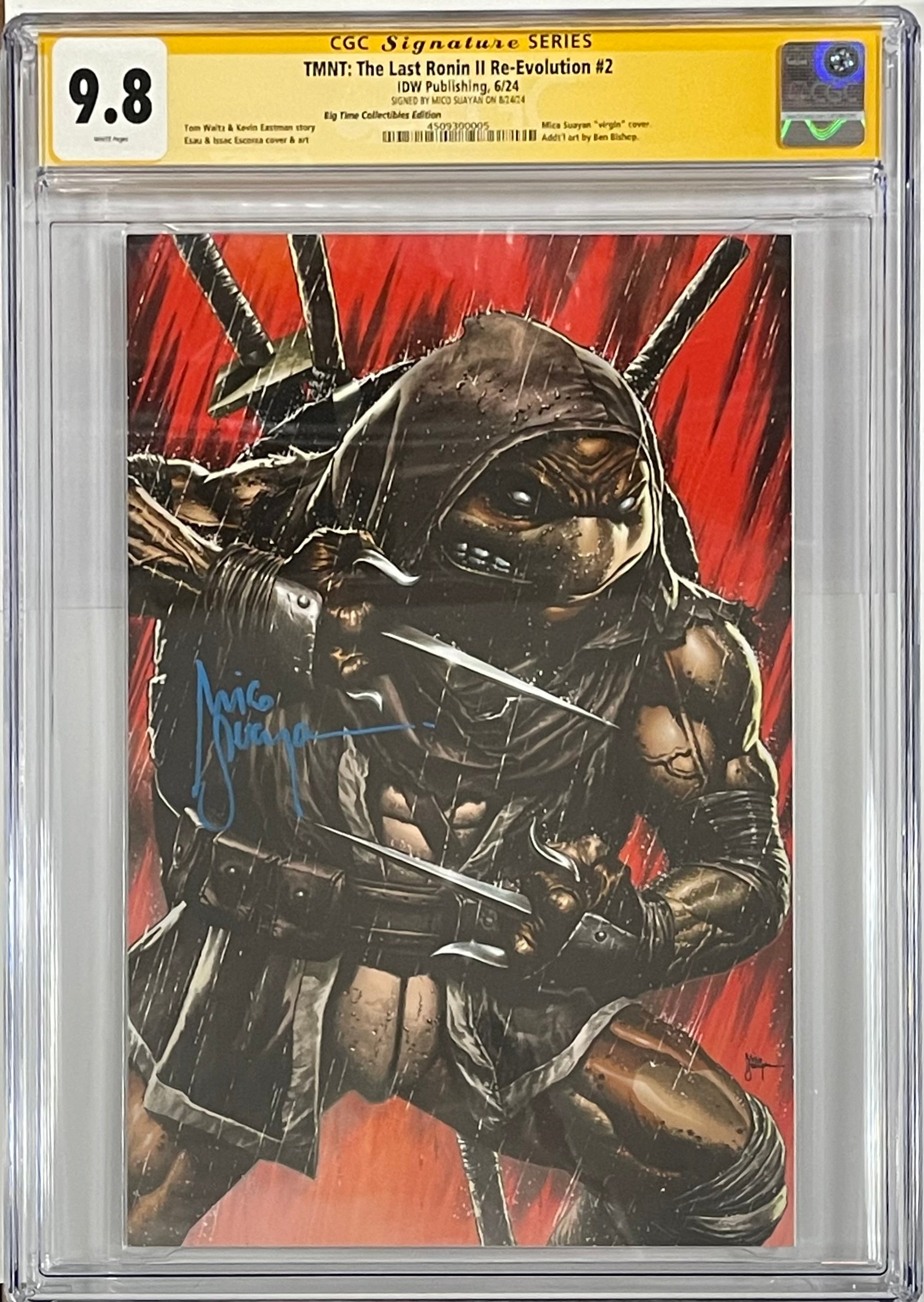 TMNT THE LAST RONIN II RE-EVOLUTION #2 MICO SUAYAN EXCLUSIVE VIRGIN VARIANT SIGNED BY MICO SUAYAN CGC 9.8 (C93)