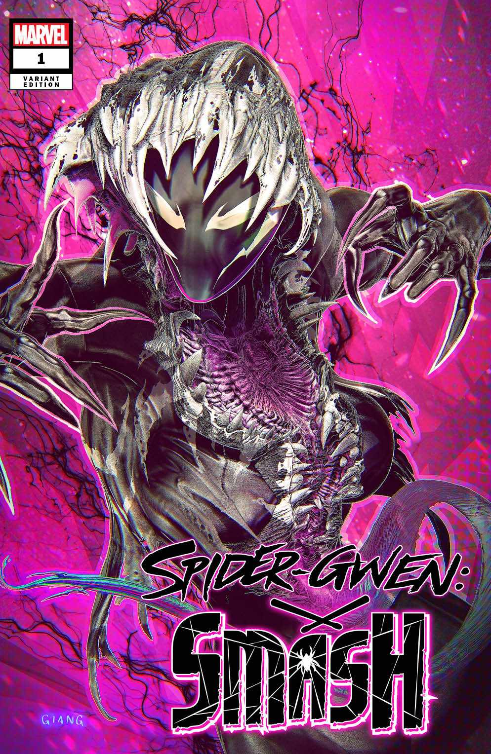 SPIDER-GWEN SMASH #1 JOHN GIANG MEGACON EXCLUSIVE VENOMIZED VARIANT COVERS OPTIONS