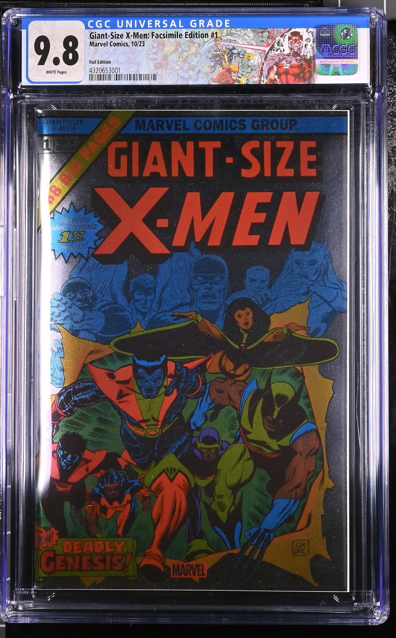 GIANT SIZE X-MEN #1 FOIL VARIANT CGC 9.8 W/X-MEN CUSTOM LABEL (IN STOCK) C97, C48