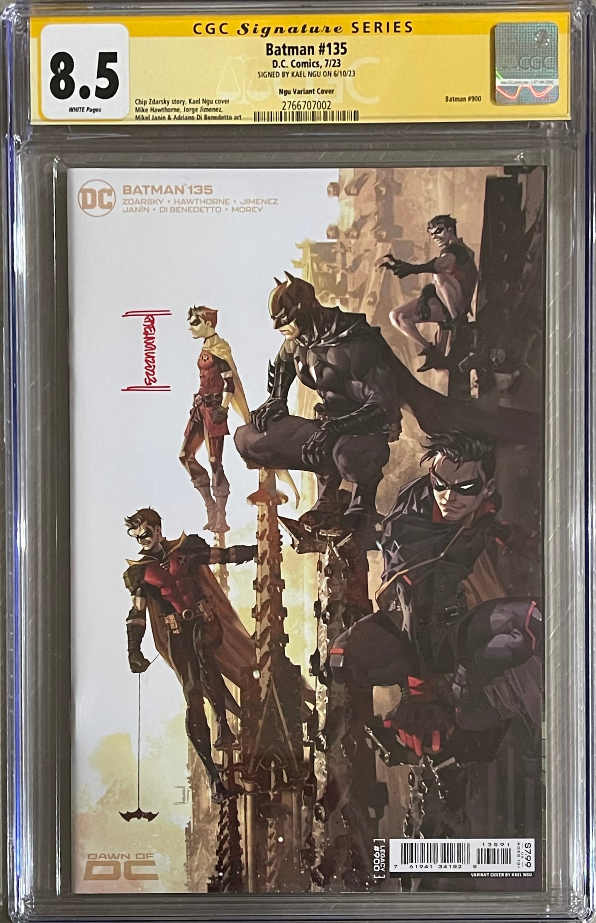 BATMAN #135 VARIANT SIGNED BY KAEL NGU  CGC 8.5 (IN STOCK) C42