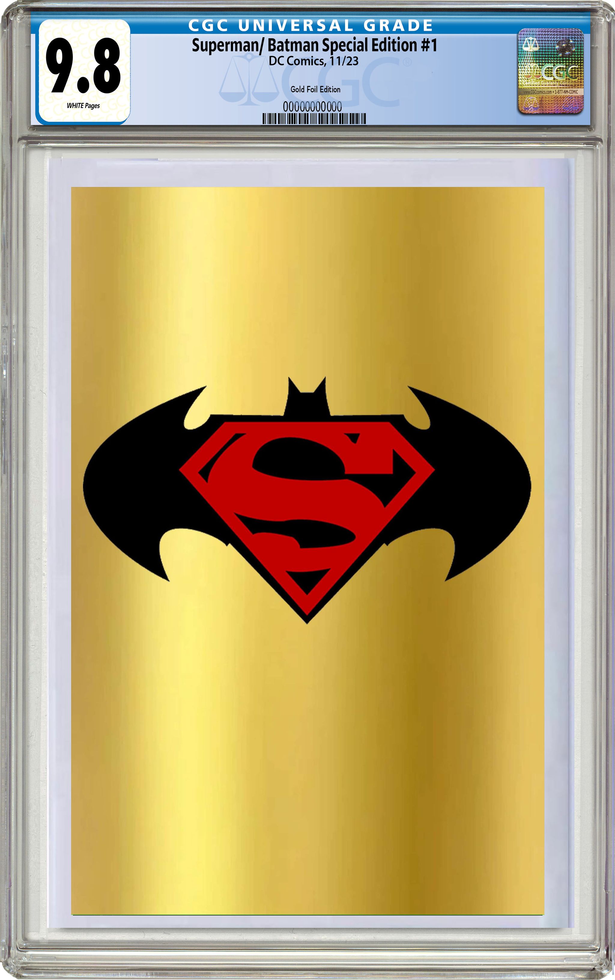 Death of Superman 30th Anniversary Special Silver Foil Edition BTC 2024 Limited 1000