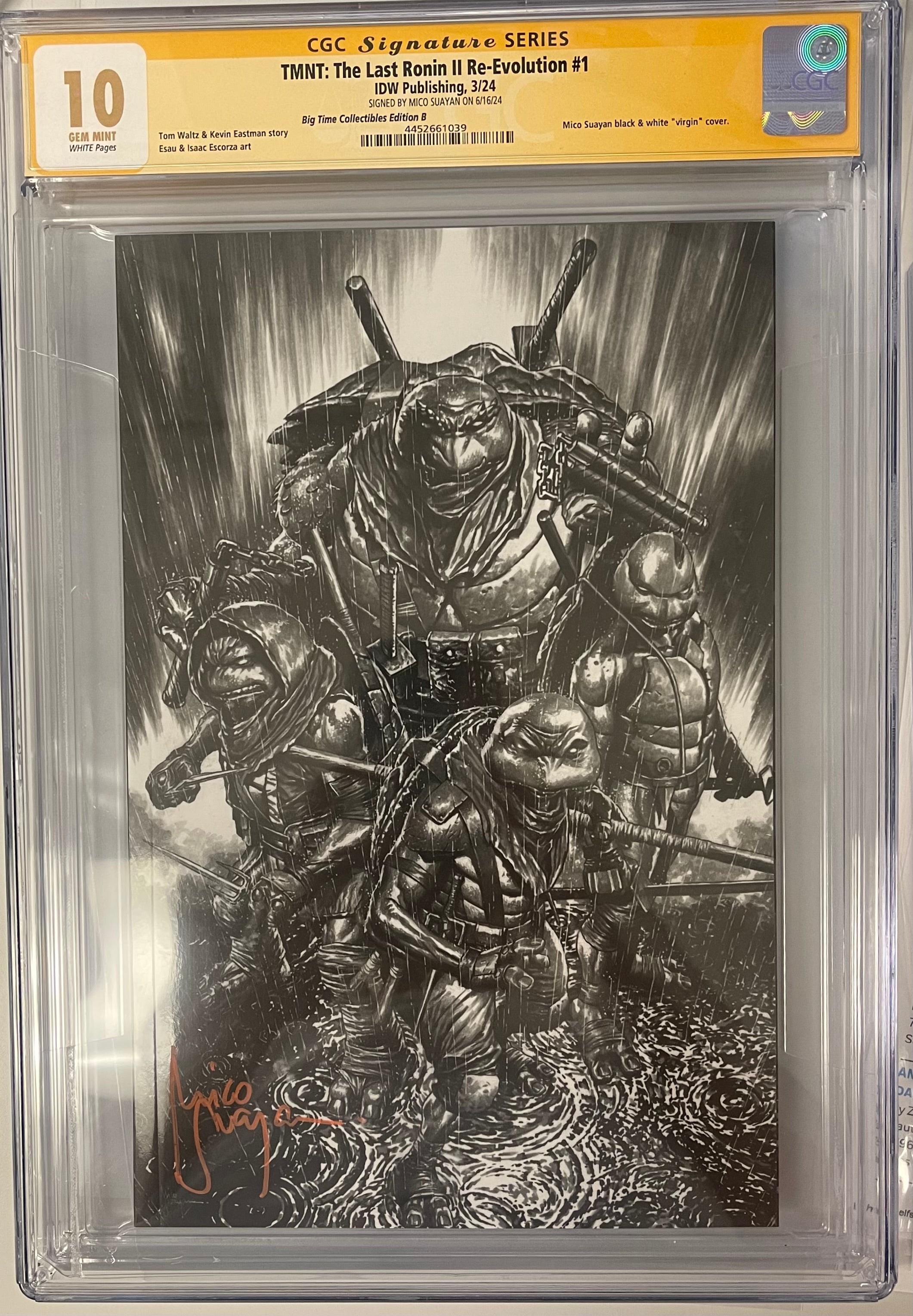 TMNT THE LAST RONIN RE-EVOLUTION #1 MICO SUAYAN EXCLUSIVE SKETCH VARIANT SIGNED BY MICO SUAYAN CGC 10 GEM MINT (IN STOCK) C41