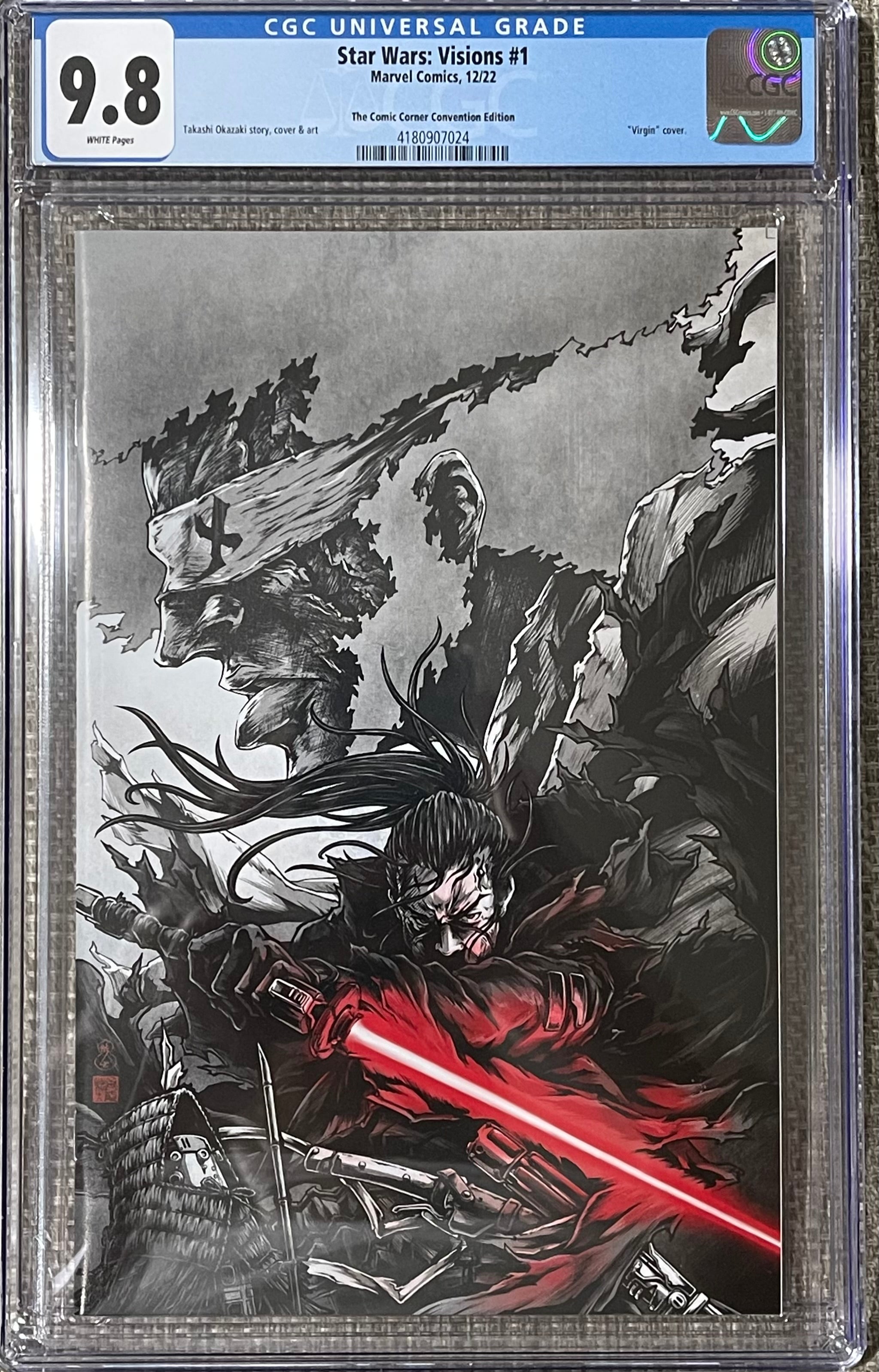 STAR WARS VISIONS #1 NYCC EXCLUSIVE VIRGIN VARIANT LTD TO 800 W/COA CGC 9.8 (C114)