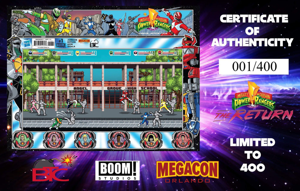 POWER RANGERS THE RETURN #1 MATTHEW WAITE 8-BIT MEGACON EXCLUSIVE WRAP