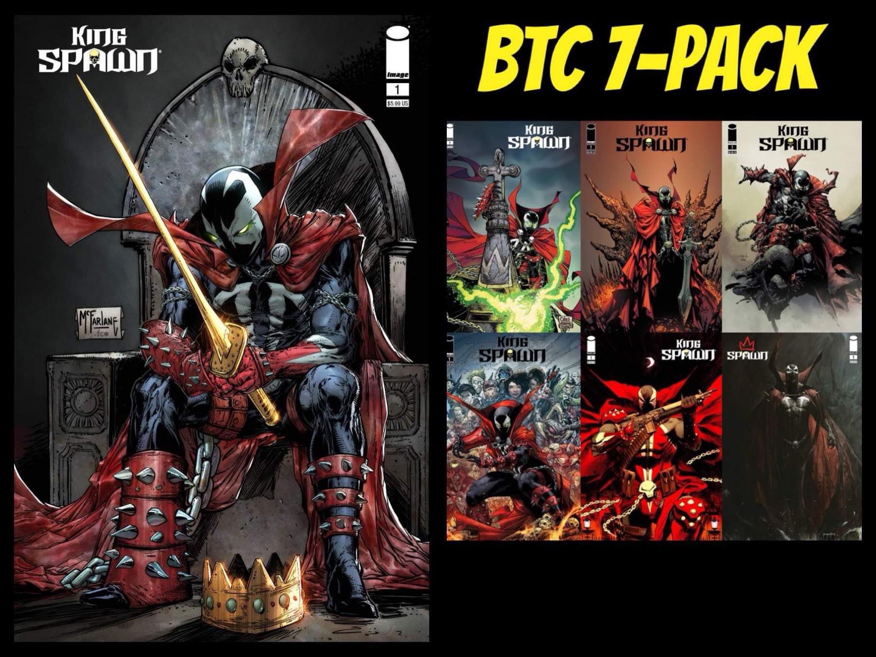 KING SPAWN #1 SEVEN PACK COVER A-G BUNDLE 8/25/2021