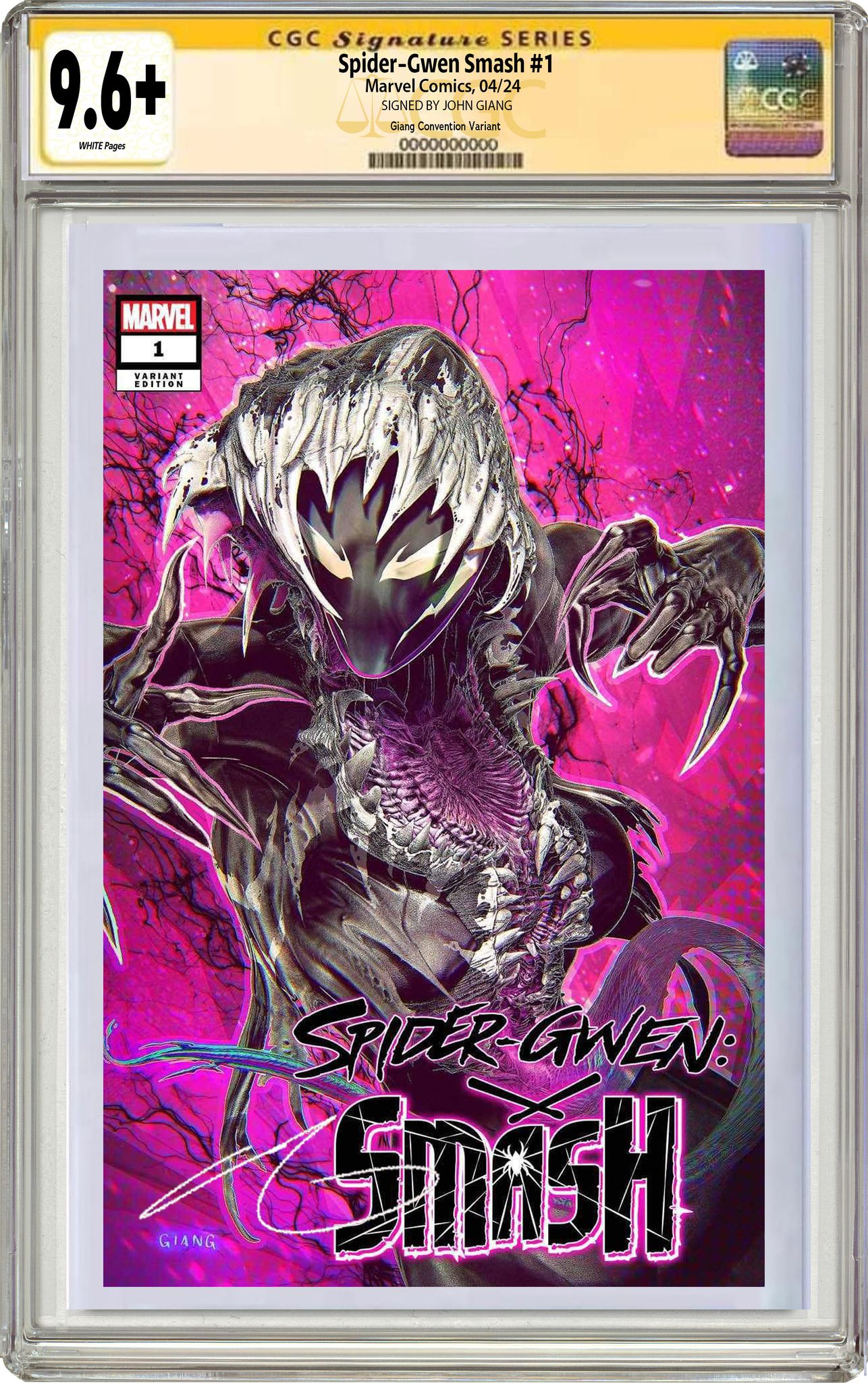SPIDER-GWEN SMASH #1 JOHN GIANG MEGACON EXCLUSIVE VENOMIZED VARIANT COVERS OPTIONS