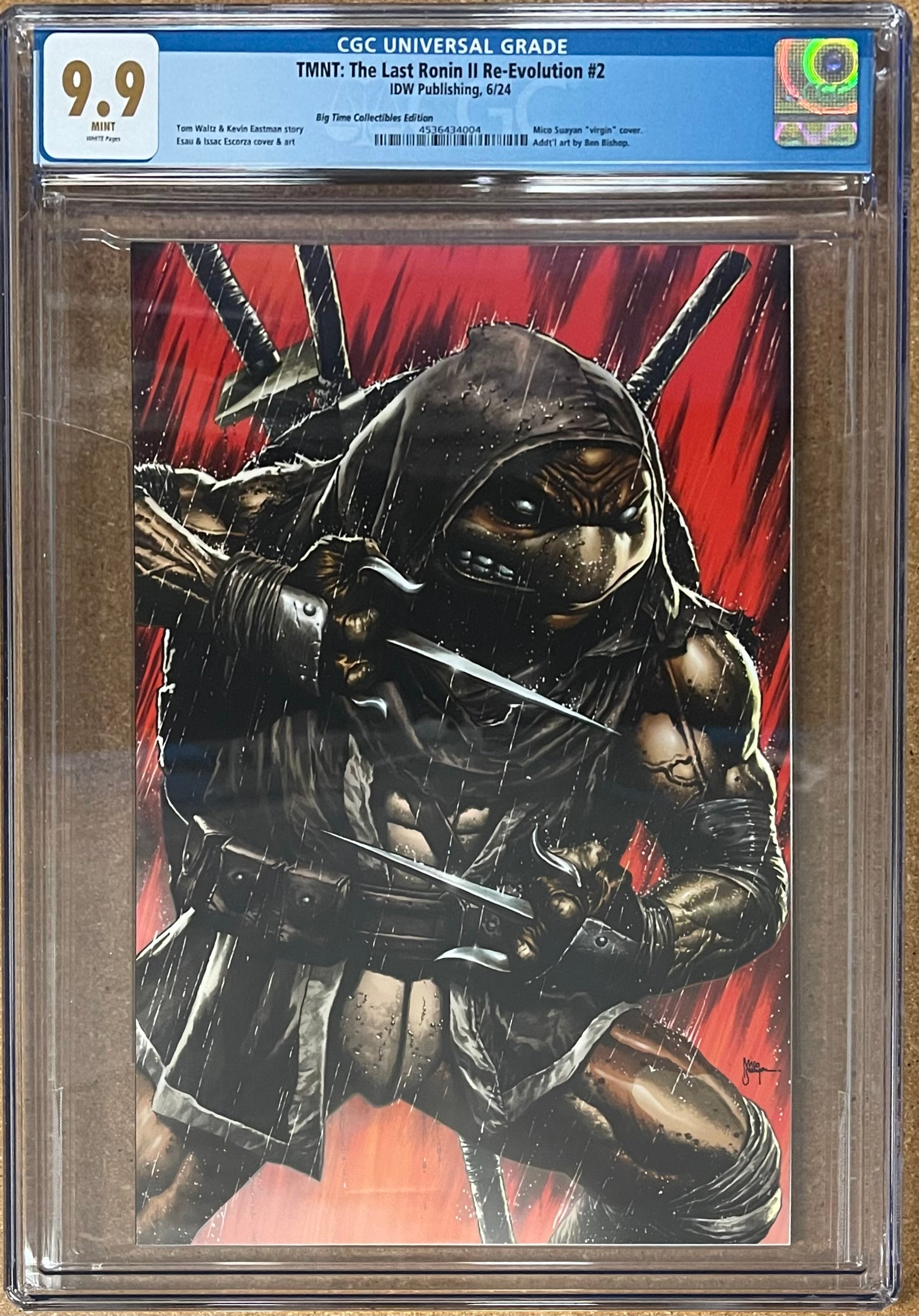 TMNT LAST RONIN RE-EVOLUTION #3 MICO SUAYAN EXCLUSIVE VIRGIN EDITION CGC 9.9 MINT (IN STOCK) C47