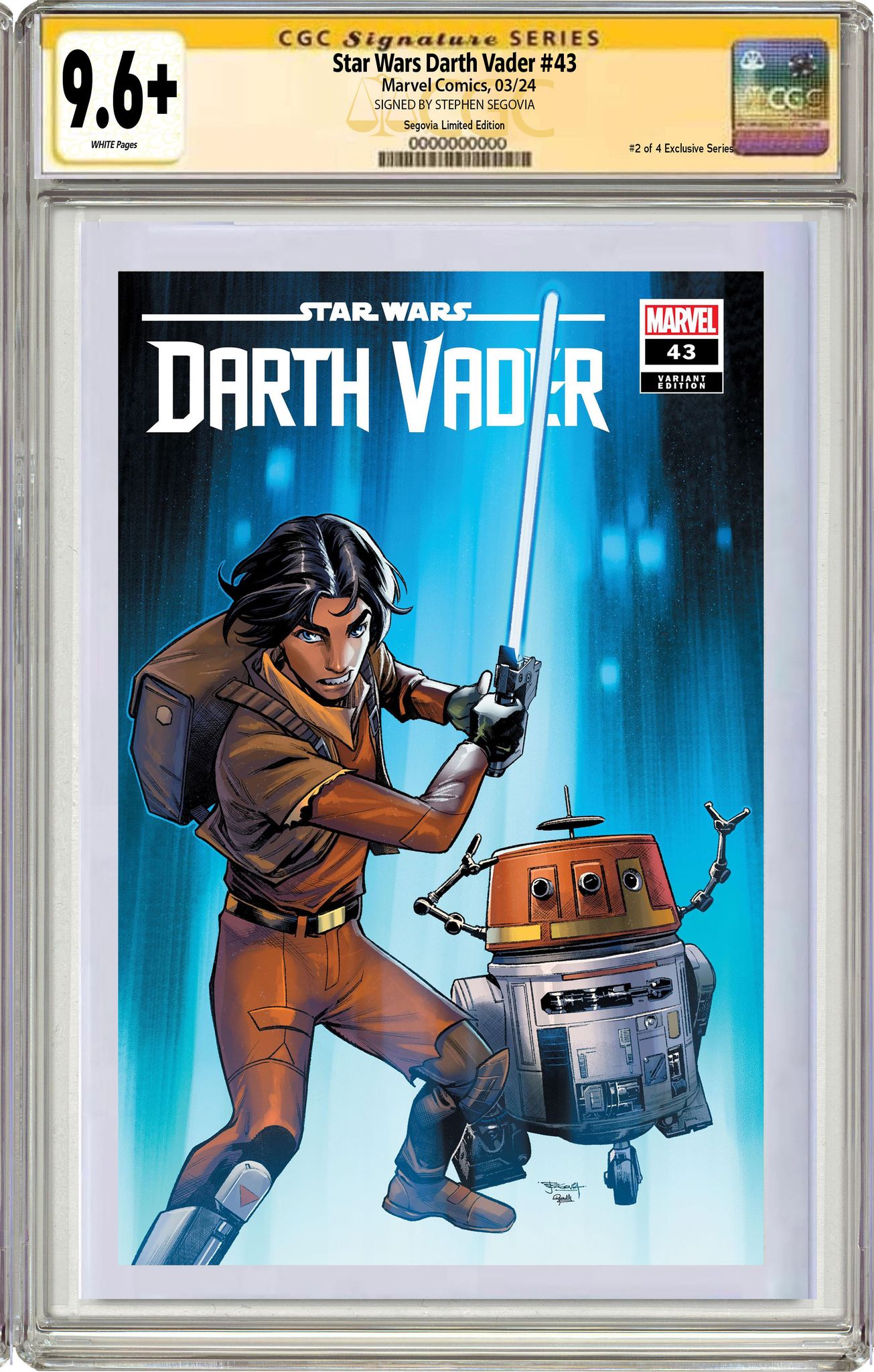 STAR WARS: DARTH VADER 43 STEPHEN SEGOVIA REBELS 10TH ANNIVERSARY LIMITED EDITION #2 OF 4 EXCLUSIVE SERIES OPTIONS - 02/14/24