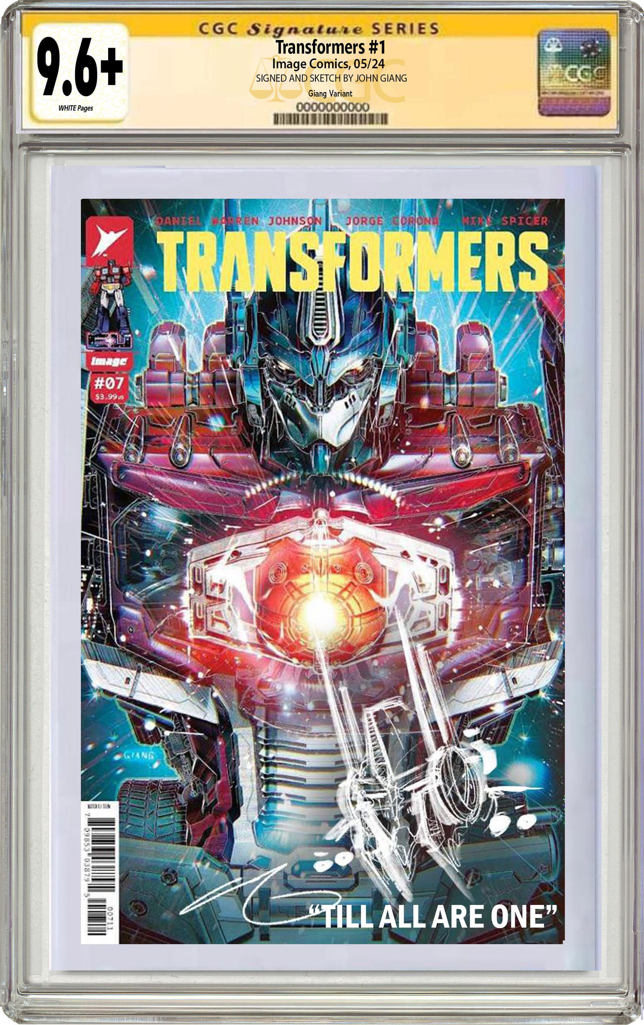 TRANSFORMERS #7 JOHN GIANG "TILL ALL ARE ONE" EXCLUSIVE VARIANT OPTIONS - 4-10-2024