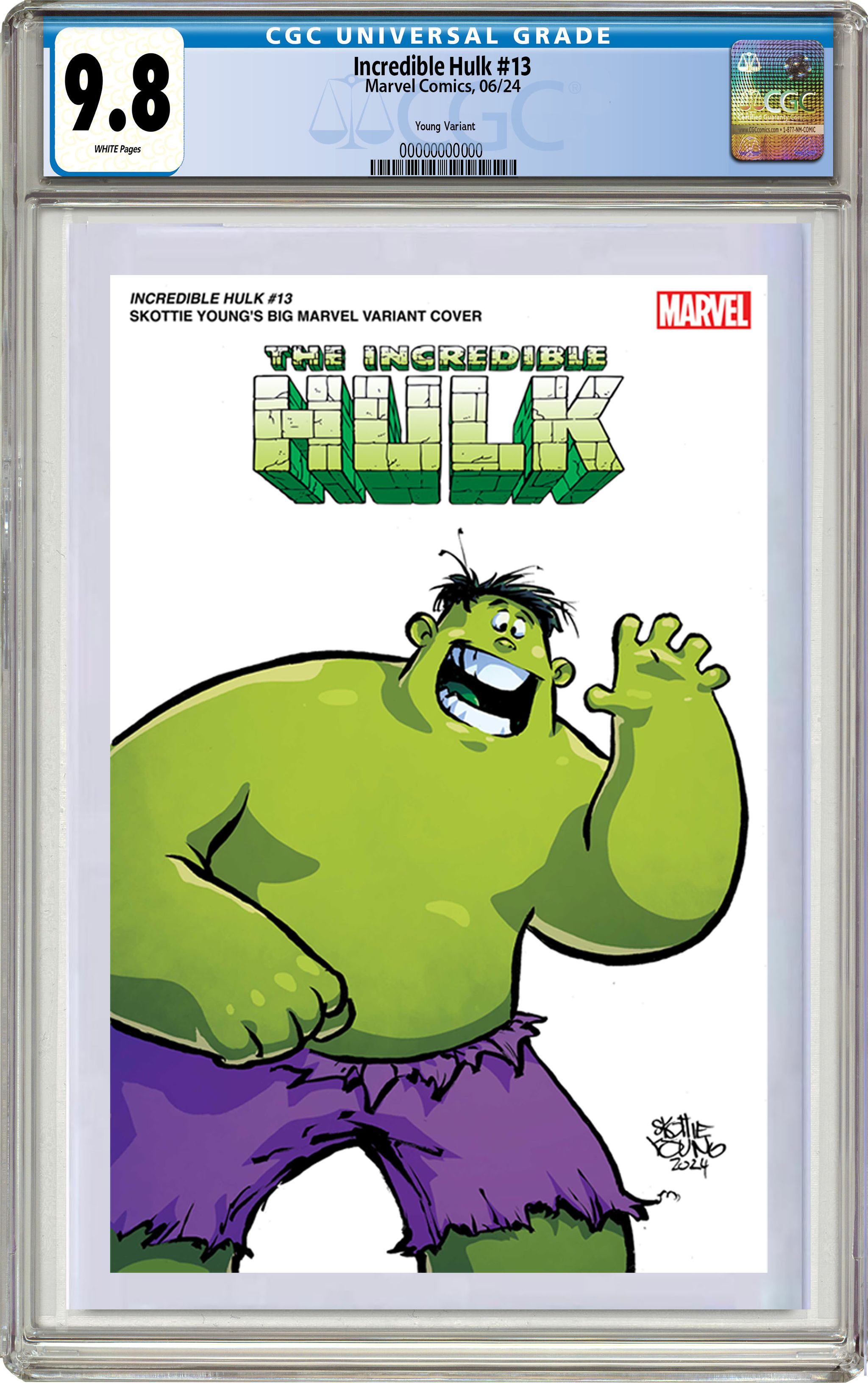 2022 Marvel - She Hulk #1 - Skottie hot Young Variant - CGC 9.8 Graded Comic Book